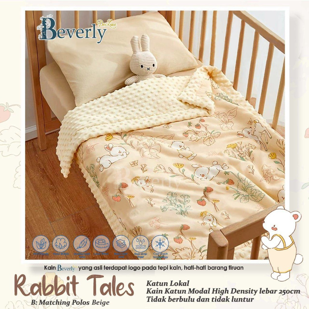 (COD) Ziby - Sprei Set Motif Rabbit Tales Sprei Anti Geser | Sprei anak | 90x200x20 | 100x200x20 | 1