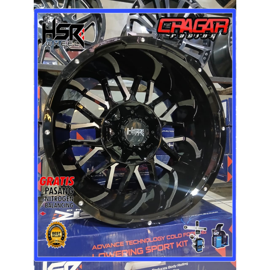 Velg Mobil Offroad R20 Lebar 12 Lubang 6 Untuk Pajero Hilux Triton Prado Vx 80 Dll - Hsr Fg Segah