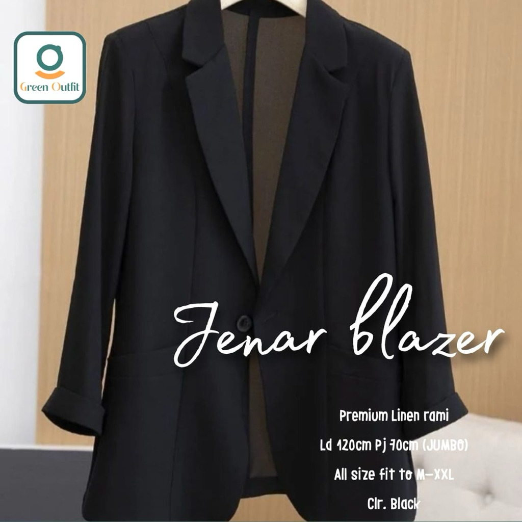 Best Seller Blazer Wanita Kantor Lengan Panjang Ala Korea Kantor Basic Outer Wanita Blaser Kemeja BI