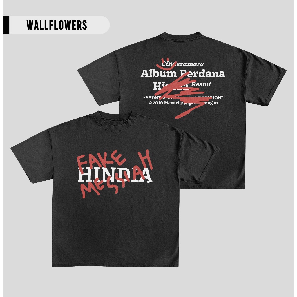 Hindia Fake Messiah Tshirt Hitam - Kaos Distro Cowok Cewek