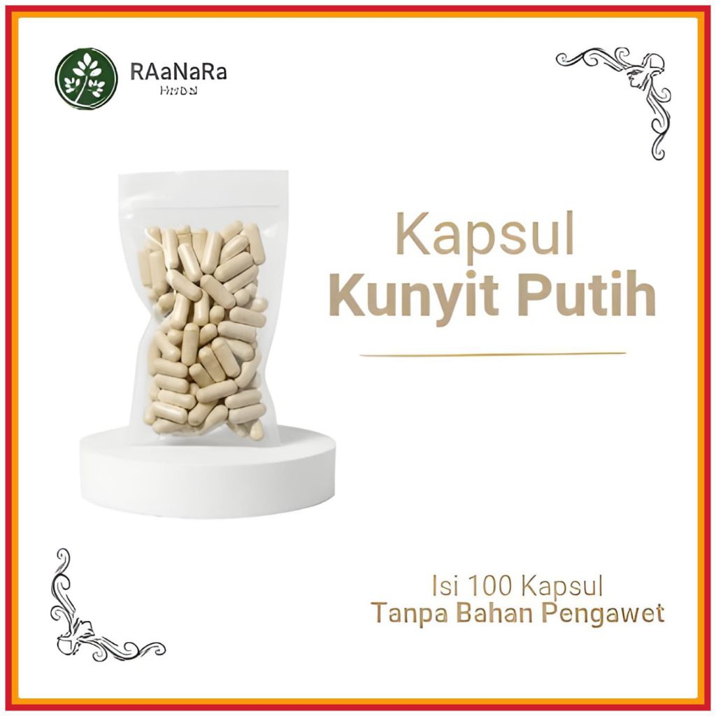 Kapsul Kunyit Putih Isi 100 Kapsul Asli Alami Original Herbal