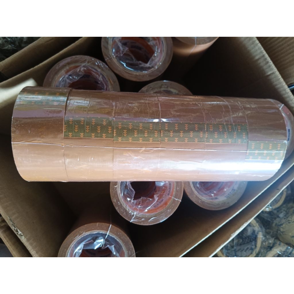 Lakban coklat 1roll isi 6pcs Orlee