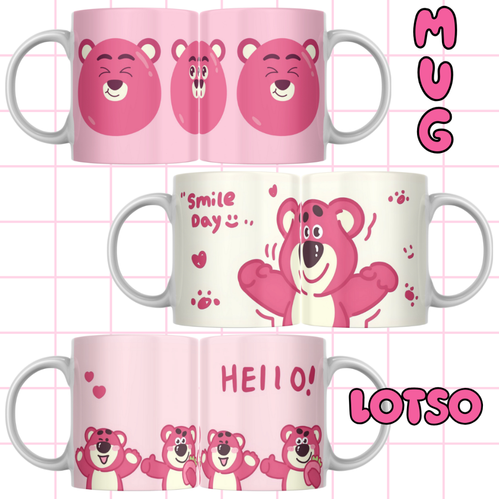 Mug Lotso / Gelas Lotso / Cangkir Lotso / Kado Hadiah Gift Ulang Tahun / Merchandise Lotso