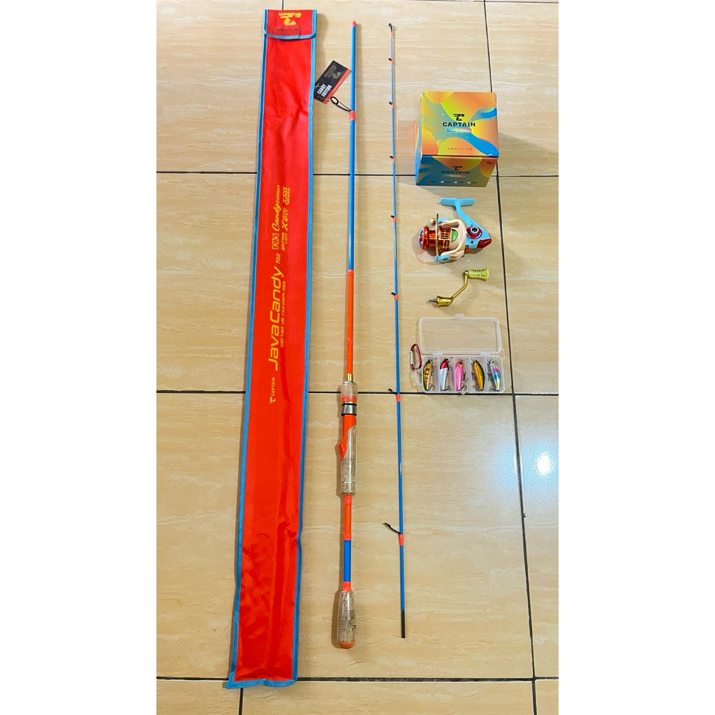 Satu set Alat mancing casting spinning ultralight