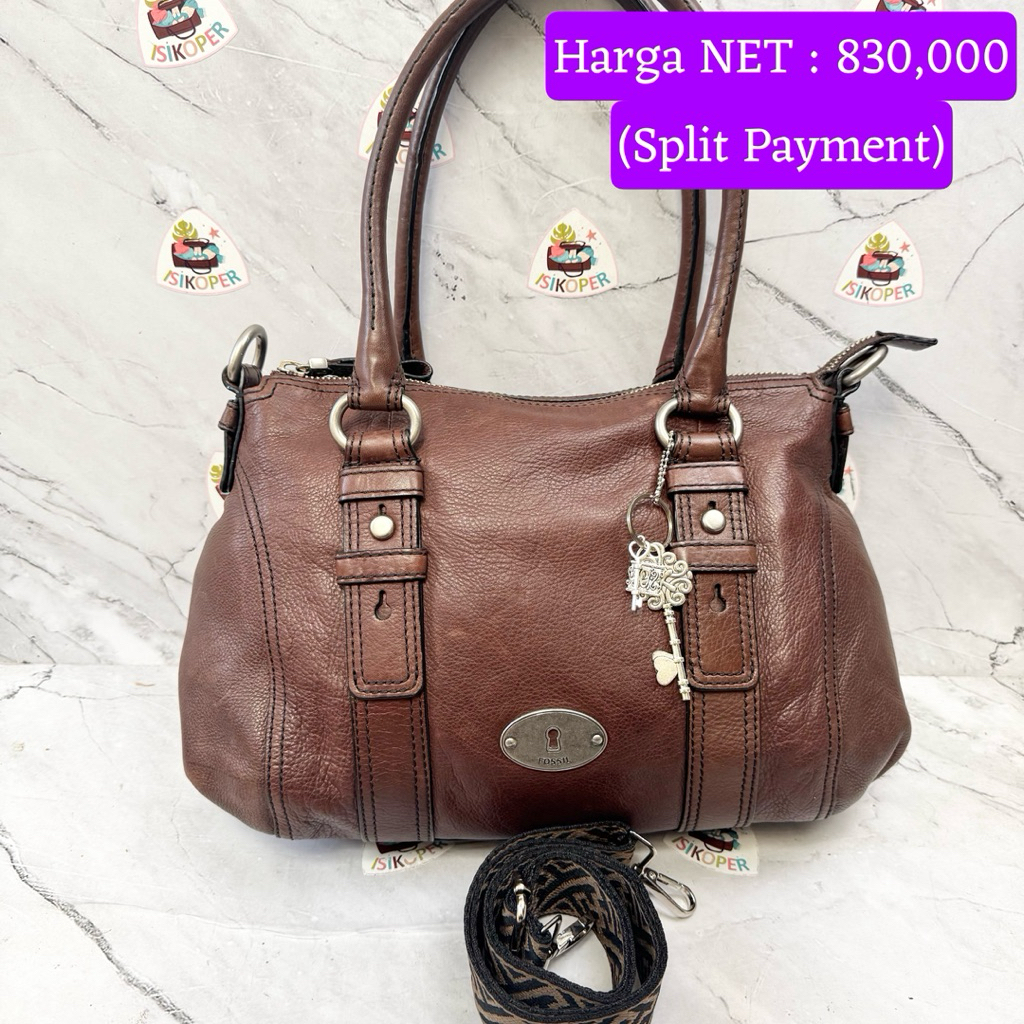486 NET-Preloved Fossil Maddox Speedy Medium Espresso (talpan dan key ala ala)