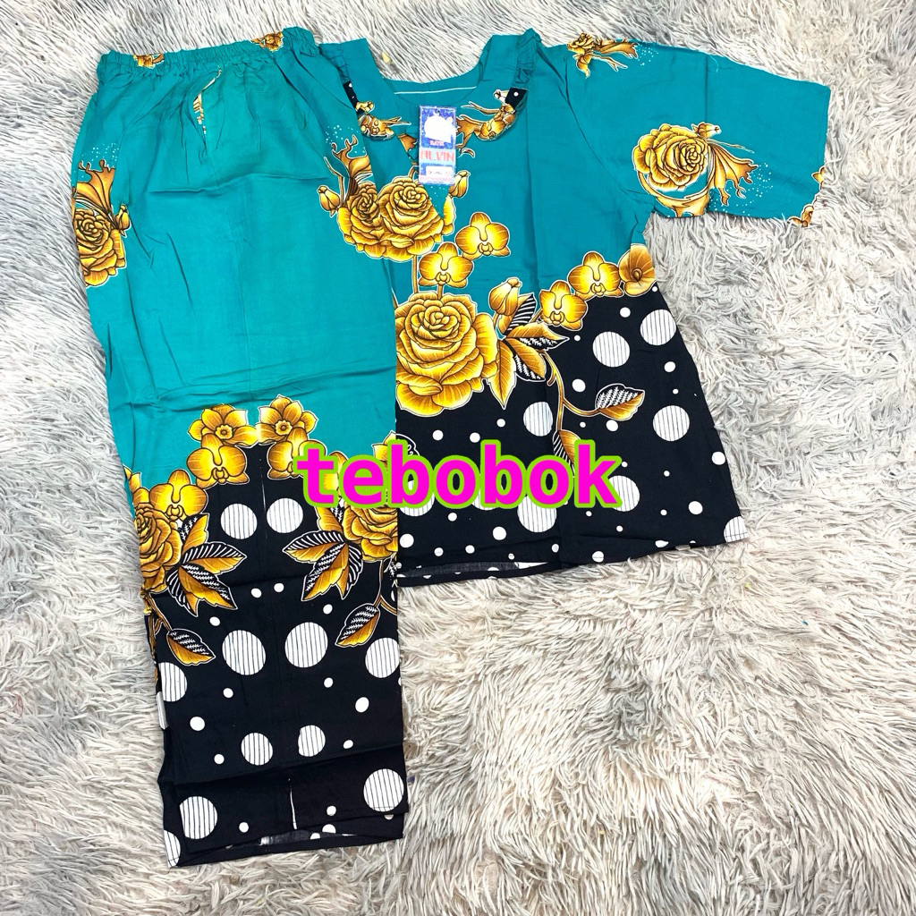 Batik Alvin Rayon - Stelan Alvin CP ABG Lengan 3/4 | Stelan Batik Alvin ABG