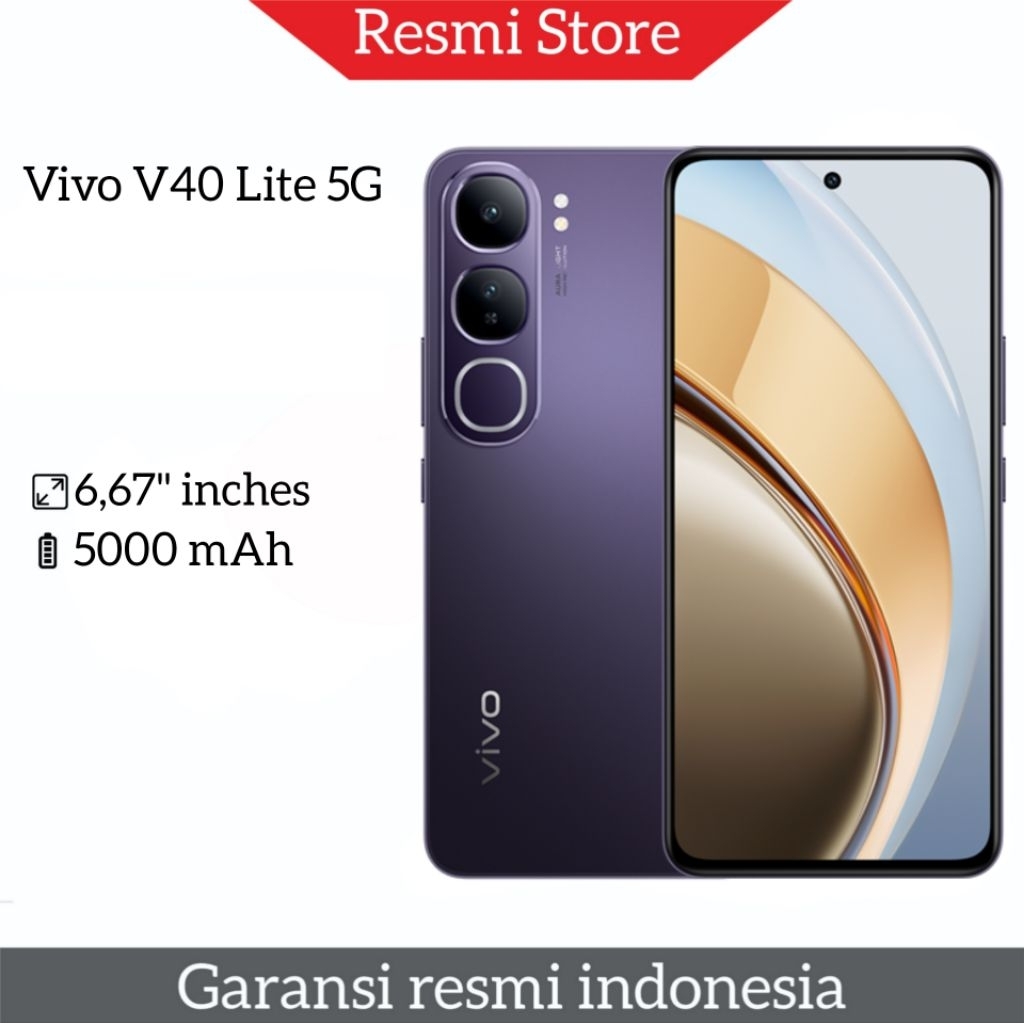 Vivo V40 Lite 5G (RAM 8/256GB) & V21 Garansi Resmi Vivo
