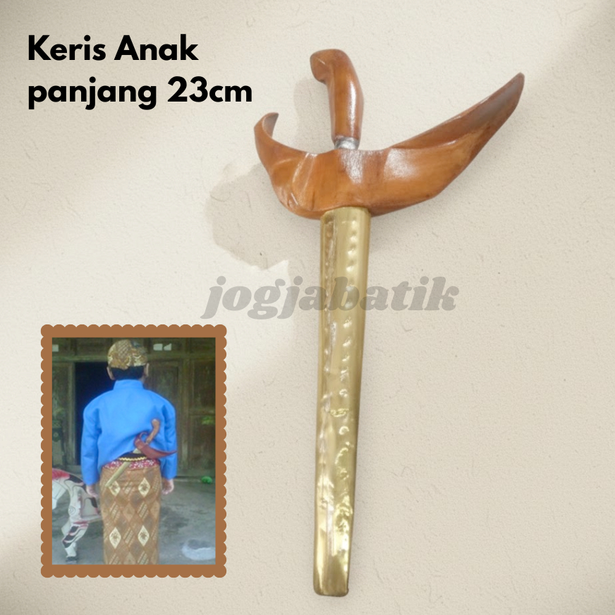 Keris Anak Aksesoris Baju Adat Jawa Anak