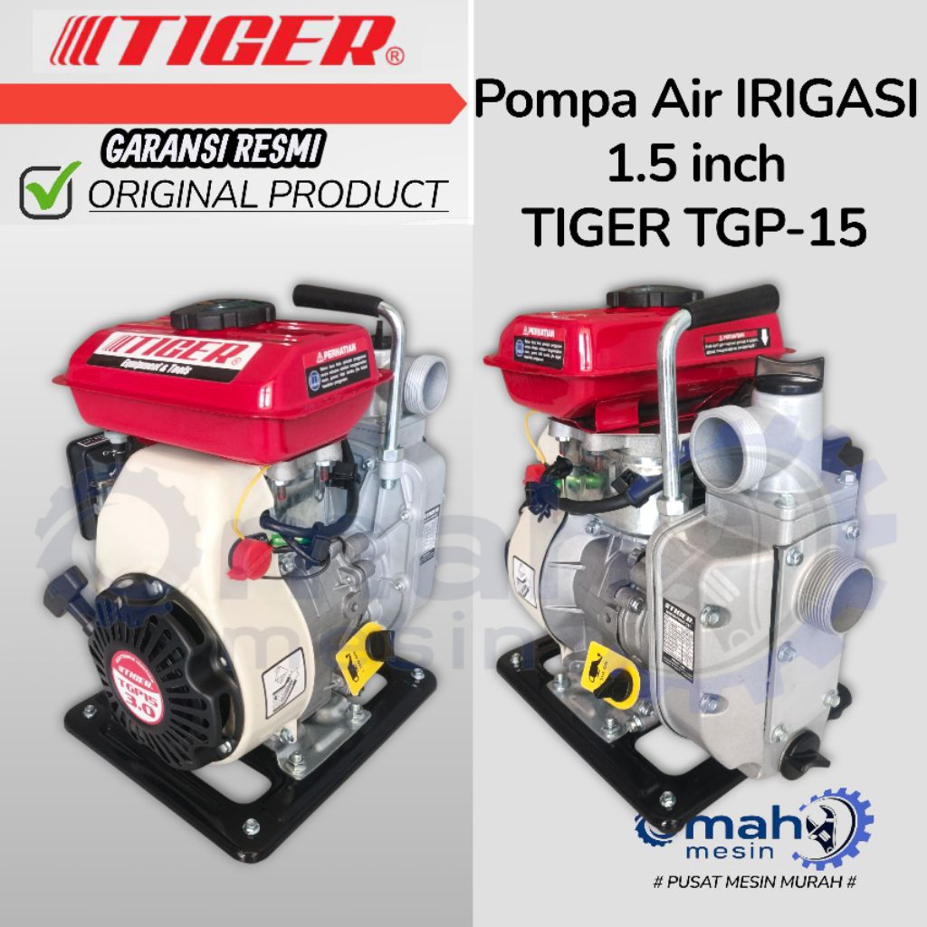 Mesin Pompa Air 1.5 Inch Merk TIGER ORIGINAL TGP15 / Mesin Pompa Air Mini 1.5 inch TIGER TGP15 / Pom