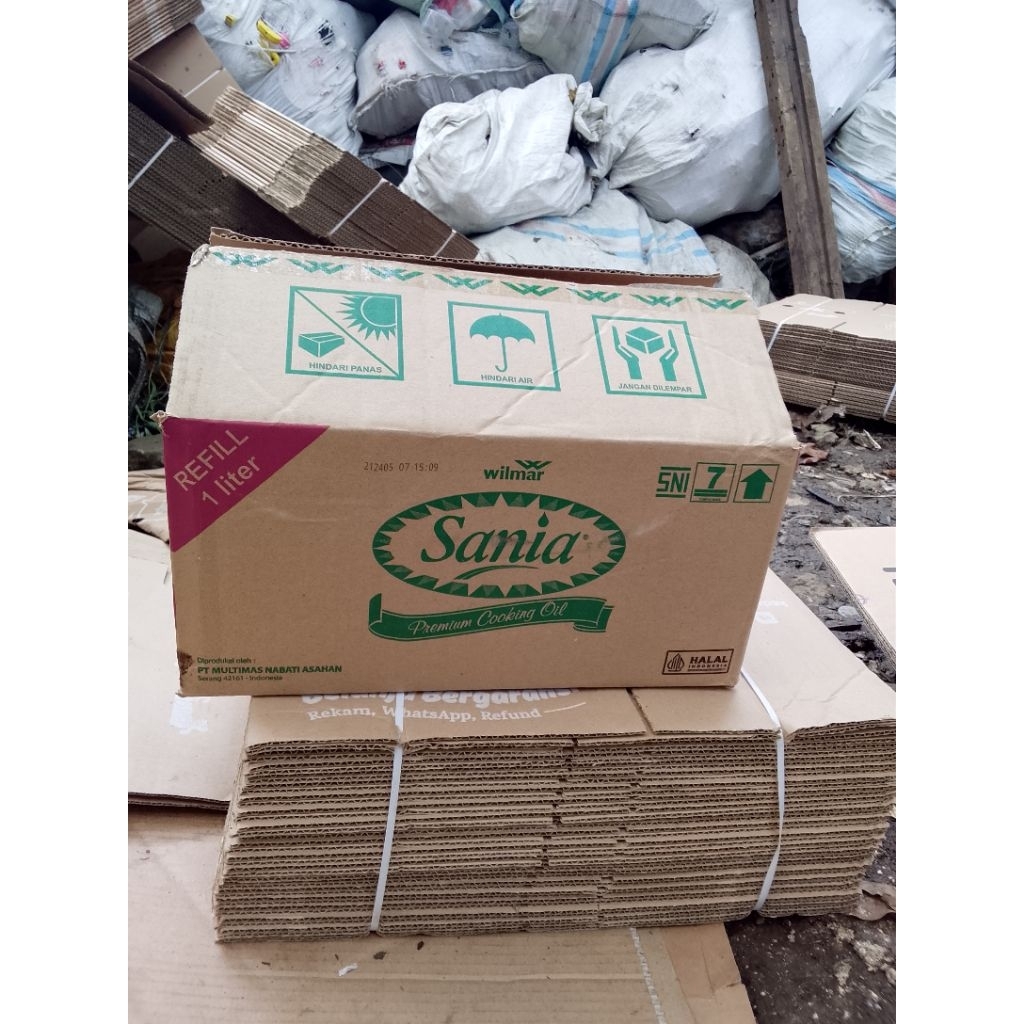 kardus bekas minyak goreng tebal single wal 1play