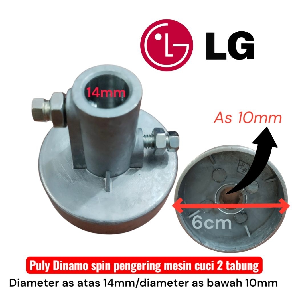 Pully puli Dinamo spin pengering mesin cuci LG 2 tabung