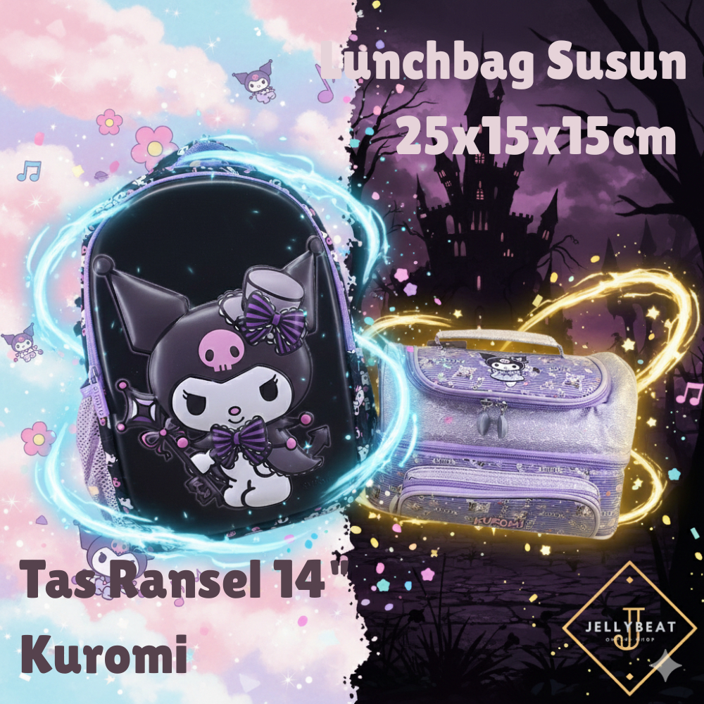 Tas Kuromi Ransel dan Lunch Bag Susun Monobe