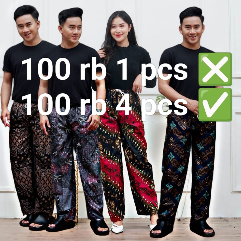 CELANA BATIK DEWASA PRIA WANITA CELANA MOTIF PANJANG BATIK CELANA BETAWI