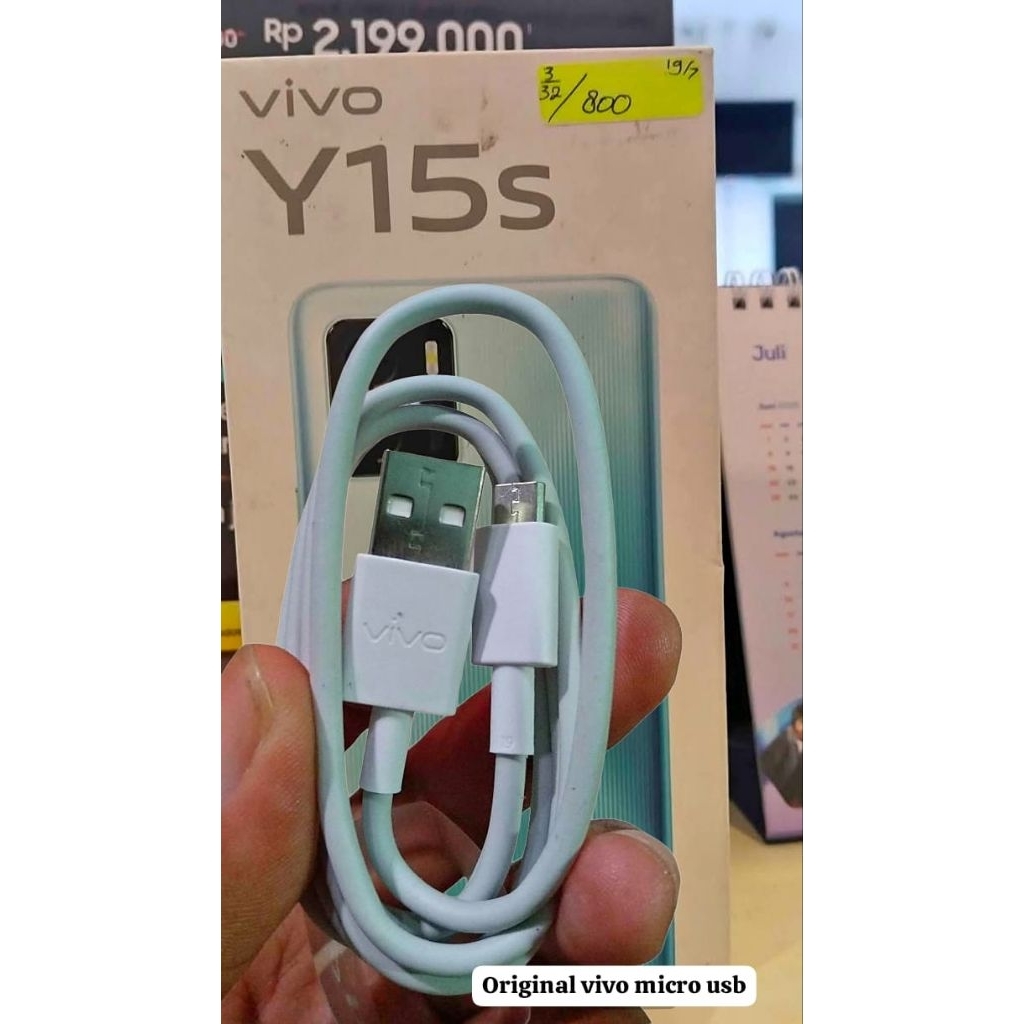 Kabel original bawaan Vivo micro usb fast charging asli