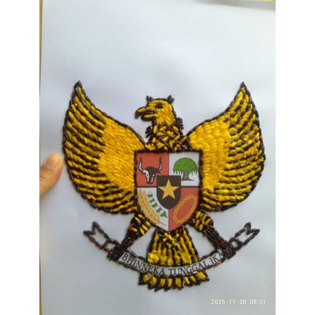 kolase biji bijian garuda tugas prakarya bole request