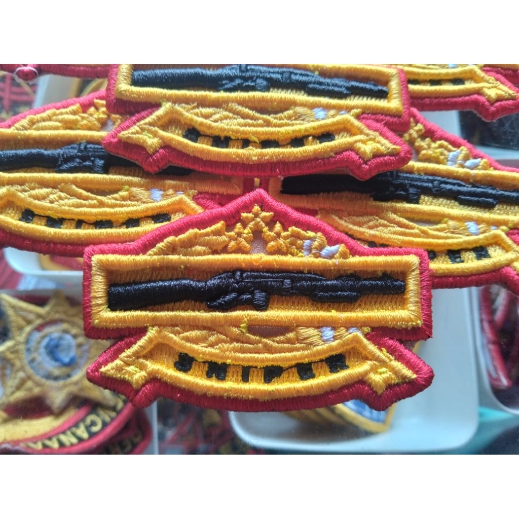 bordir logo / brivet sniper polri