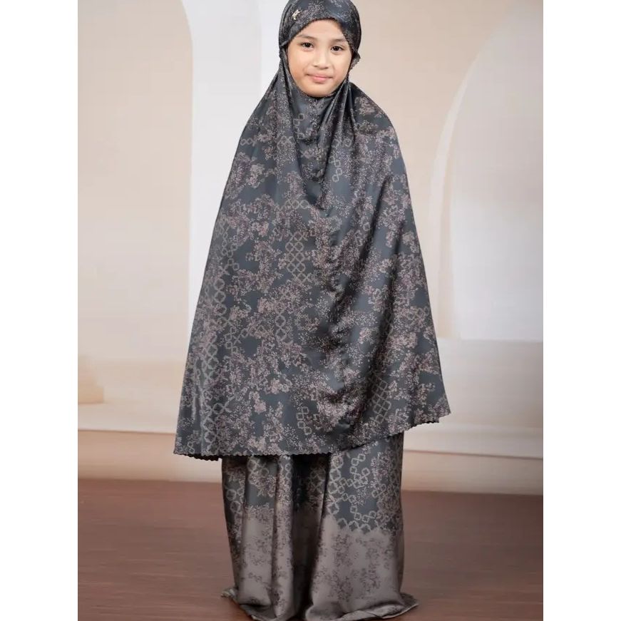Heylocal - SANGGA PRAYER SET KIDS STONE Mukena Anak Original by Heylocal.id