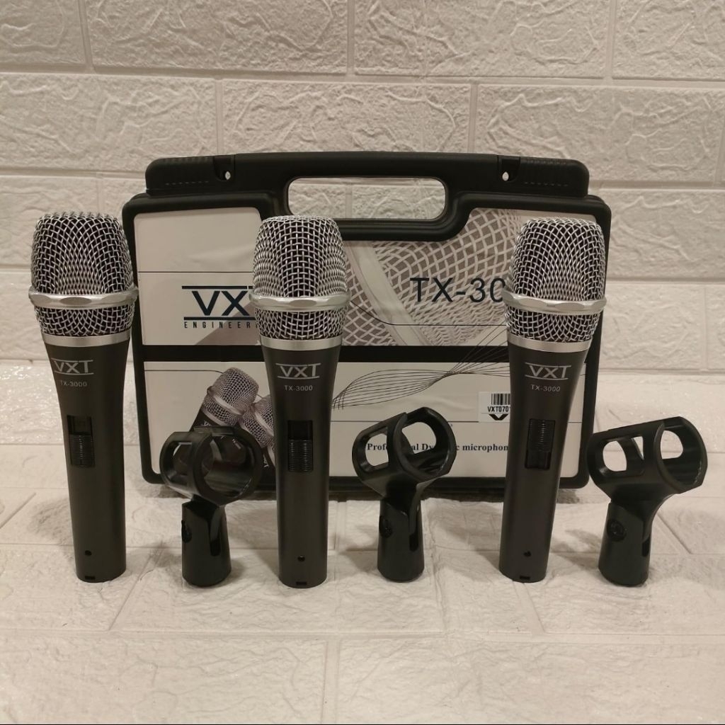 Microphone VXT TX-3000 Dynamic Microphone Isi 3 Mic Original