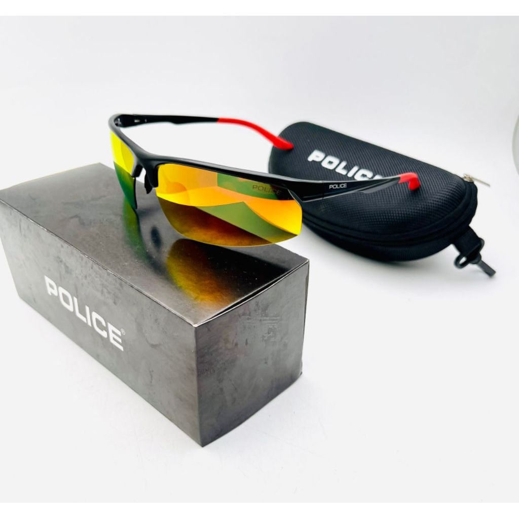 New Sungglass Grade Ori Kacamata Hitam POLICE 1861 Bahan Aluminium Lensa Polarized+UV600 Antiradiasi
