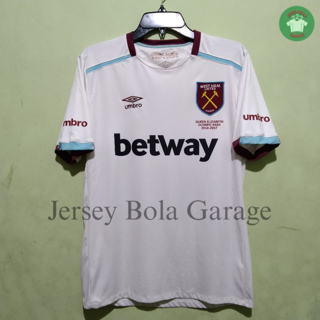 Jersey Bola West Ham united Away 2016 2017