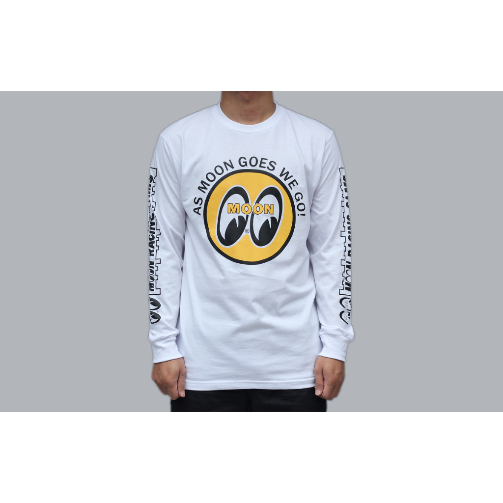 Longsleeve Mooneyes High Quality Katun Baju Kaos Casual Sportwear Mooneyes High quality Katun Premiu