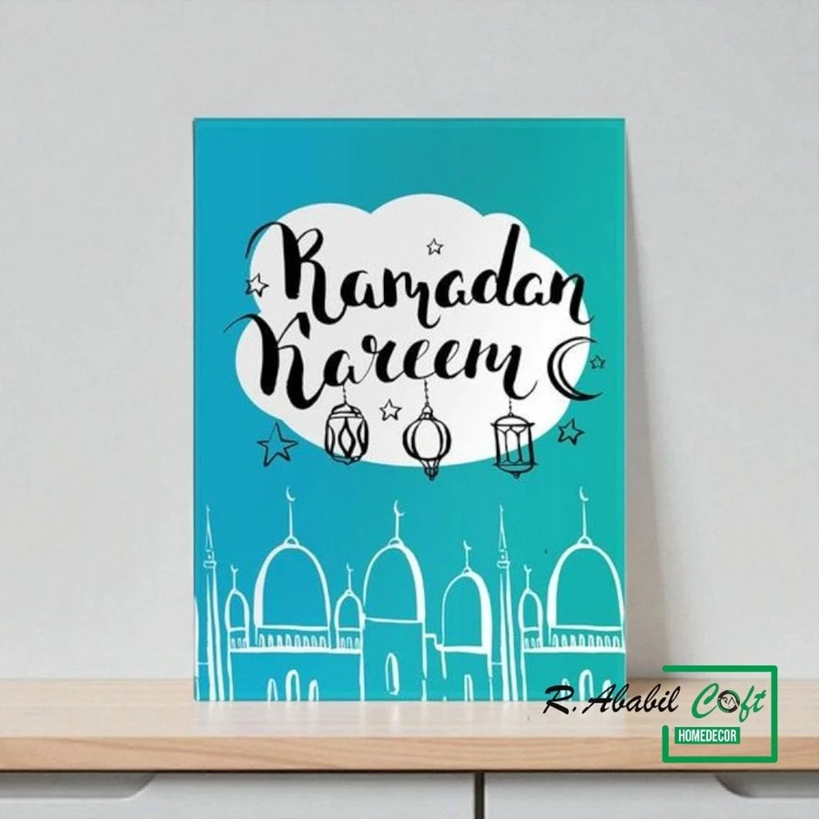 Hiasan Dinding Ornamen Ramadhan & Eid Mubarak - Ramadhan Kareem Waldecor