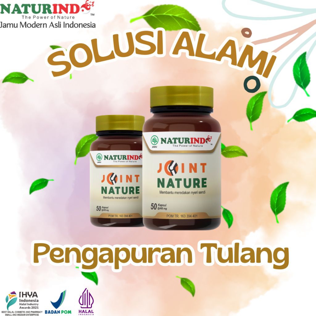 NATURINDO JOINT NATURE Obat Herbal Nyeri Tulang Sendi Linu Dengkul Keseleo Persendian BPOM Joint Nat