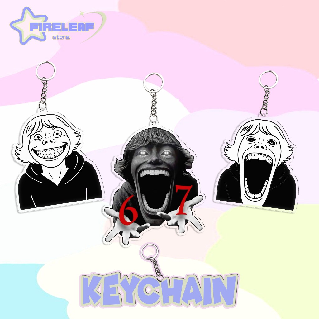 GANTUNGAN KUNCI AKRILIK SCP 67 KID GANCI KEYCHAIN MEME SCP 67 KID