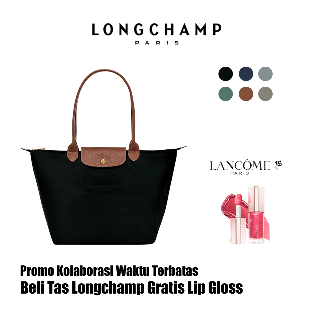 LONGCHAMP Size L Tas Wanita Pegang Panjang - Model Tas Tote Bonus Hadiah Gratis