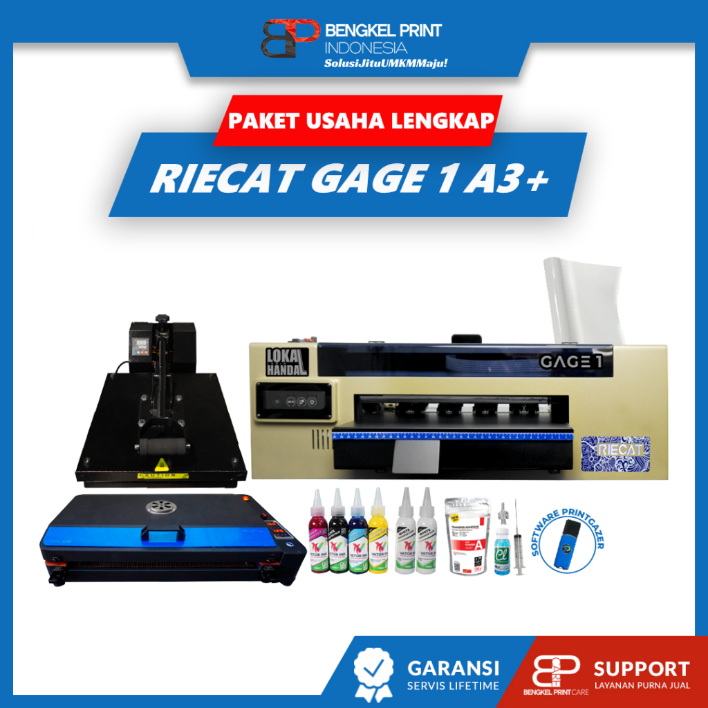Paket Usaha Sablon DTF | Paket Lengkap Mesin Riecat Gage 1