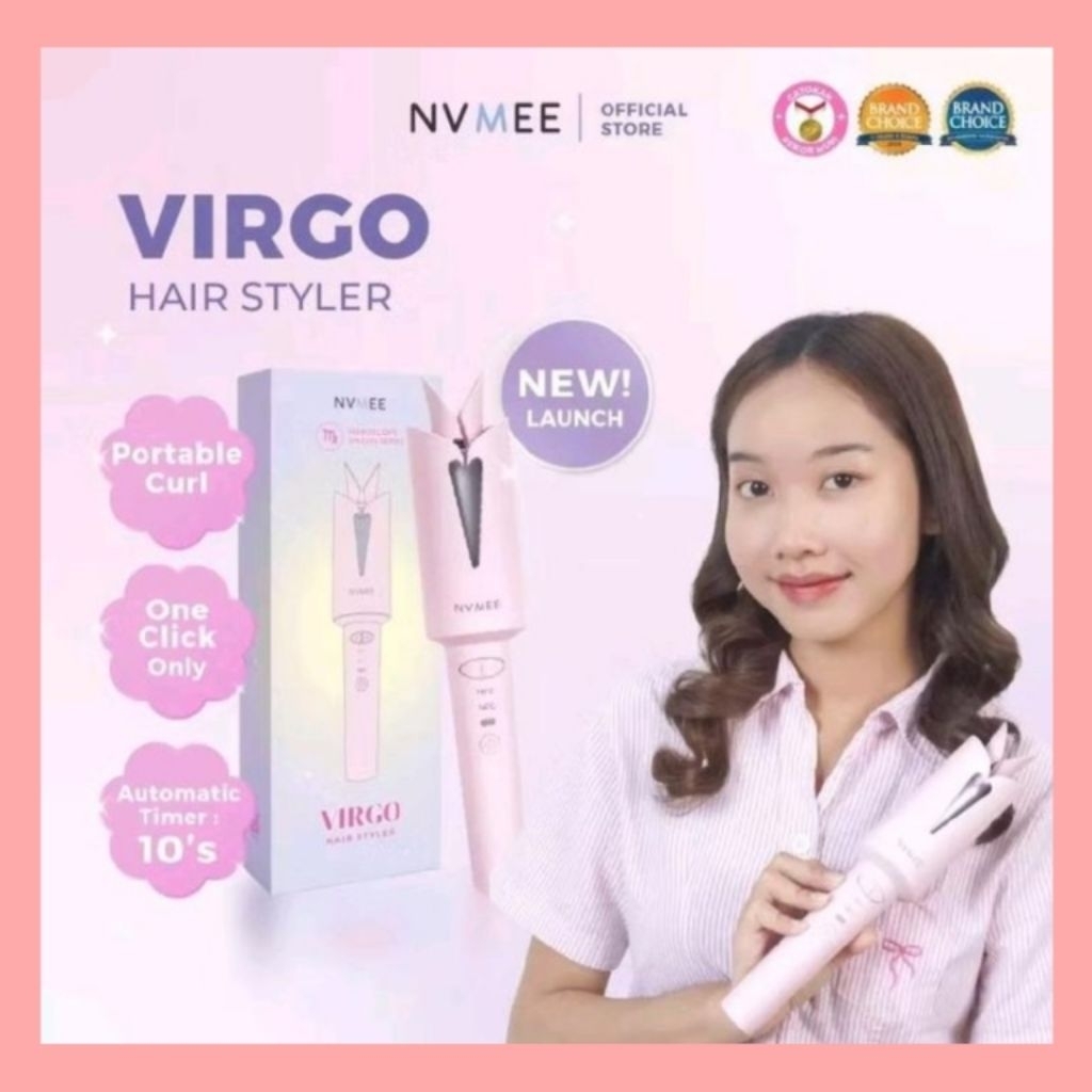 NVMEE Catokan Curly Otomatis VIRGO PORTABLE |Taurus 32 mm | Libra 28 mm