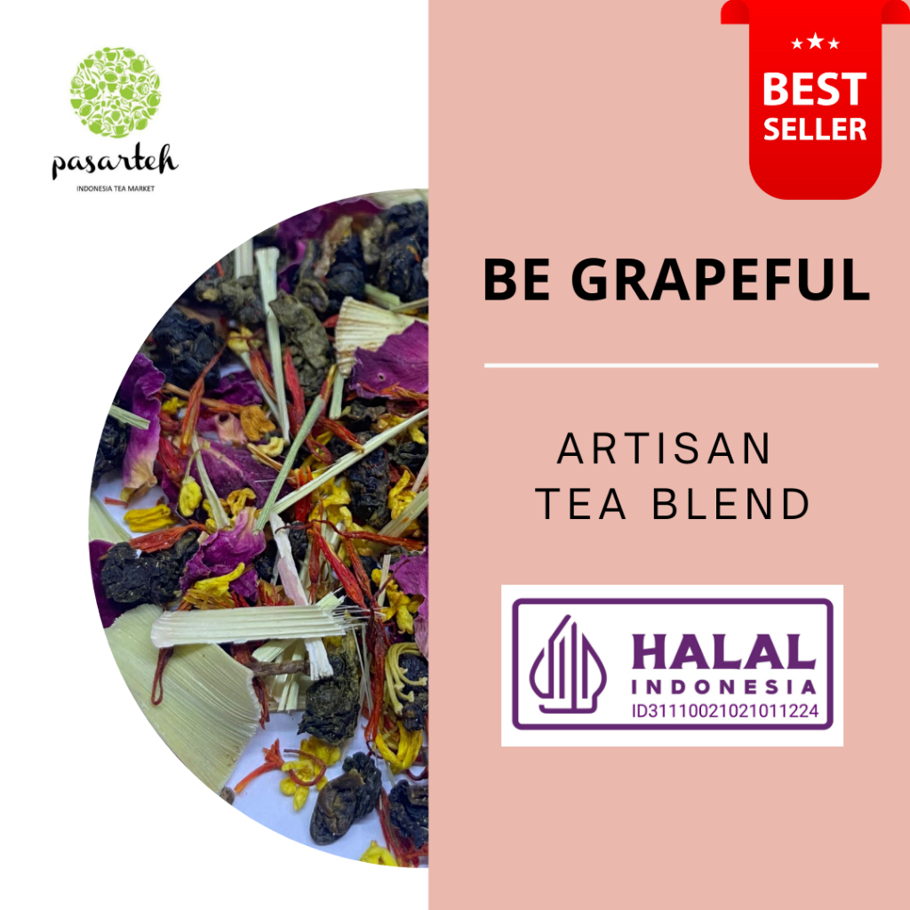 [ pasarteh ] Be Grapeful Tea | Premium Artisan Tea | Grape Tea | Fruity Tea | Artisan Tea Blend I Pa