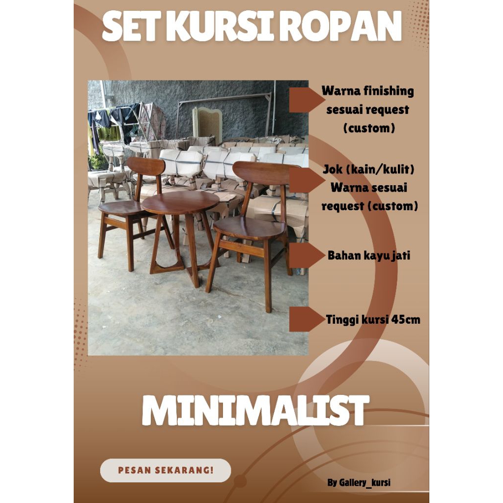 set kursi ropan teras set meja teras meja teras ropan kursi cafe kursi ropan minimalis