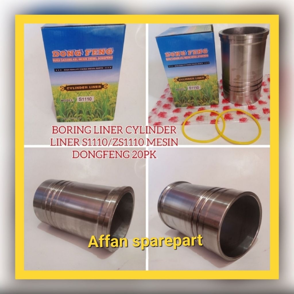 20pk cylinder liner mesin diesel DONGFENG S1110 ZS1110 ASLI DONGFENG
