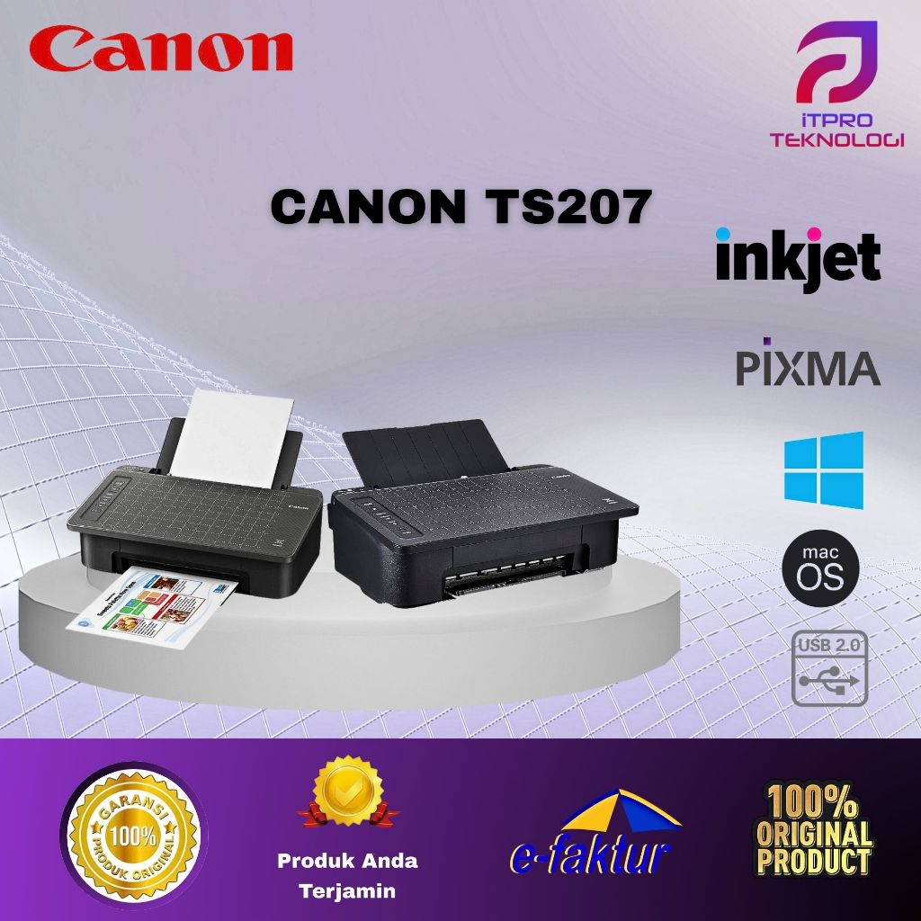 Printer Inkjet Canon PIXMA TS307 Cartridge (Print, Wifi)