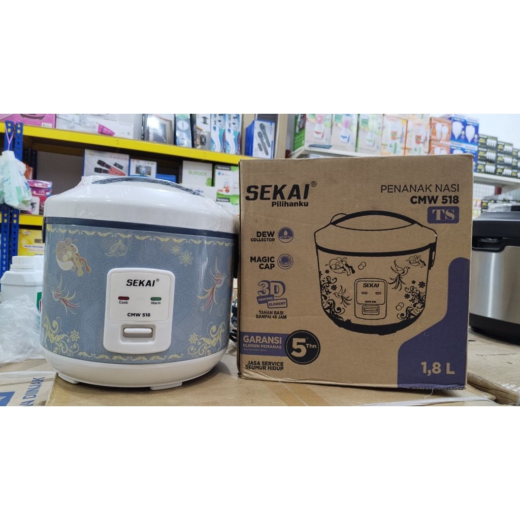 sekai rice cooker penanak nasi CMW 518