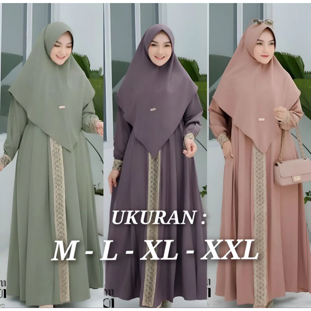 Gamis Kanaya Syar'i Set Kerudung