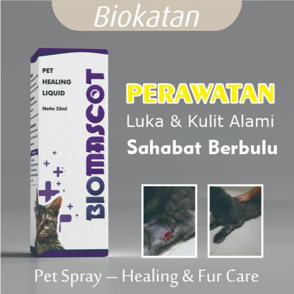Obat Semprot Spray Luka hewan 25 ml - Untuk Anjing Kucing - Mengobati luka basah, luka kering, luka 