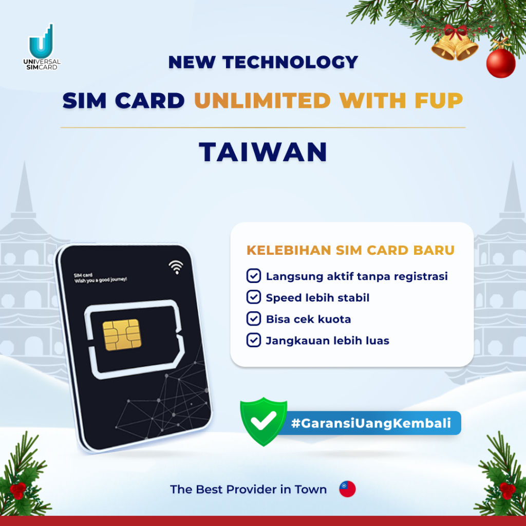 Unisim Travel Simcard Taiwan Unlimited FUP & True Unlimited || Langsung aktif tanpa Registrasi D
