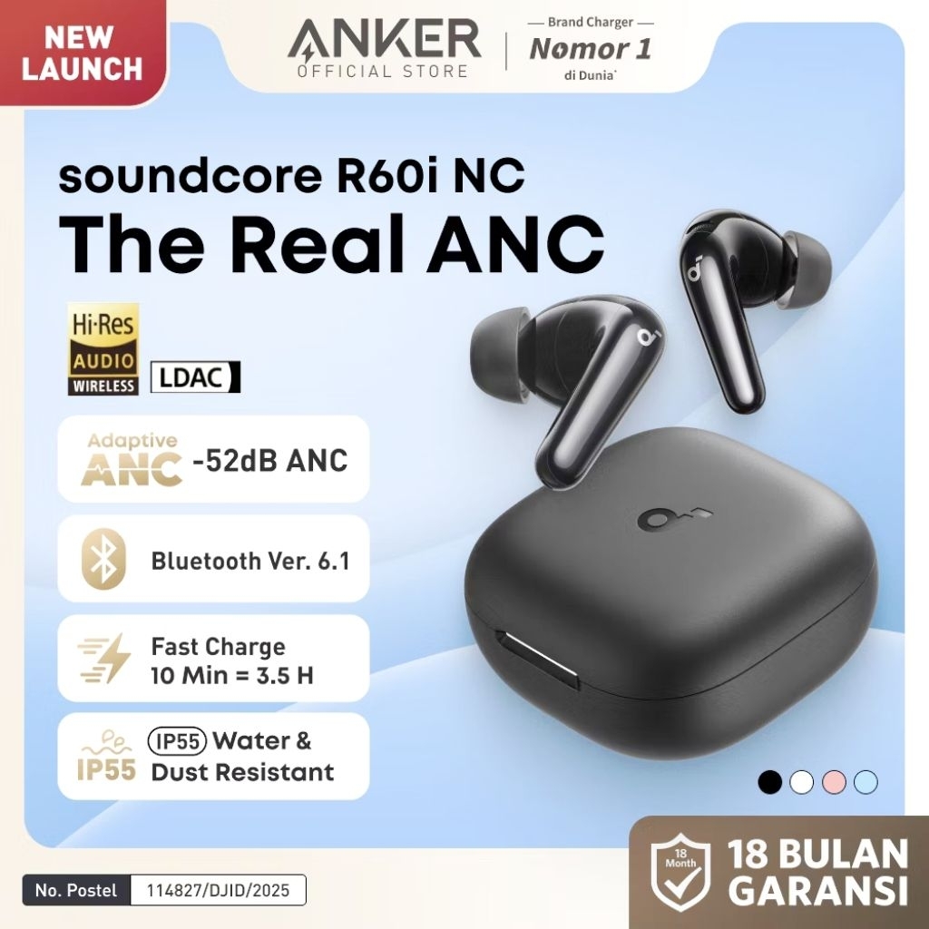 Soundcore R60i NC True Wireless Original produk by soundcore