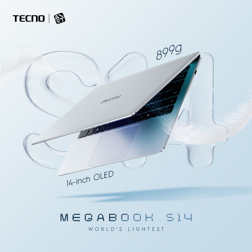 [NEW] TECNO MEGABOOK S14 Intel Core Ultra 5 125H - 16GB+1TB, 50Wh Battery + 65W GaN Fast Charge, 14 Inch 2.8K OLED - Gambar 3