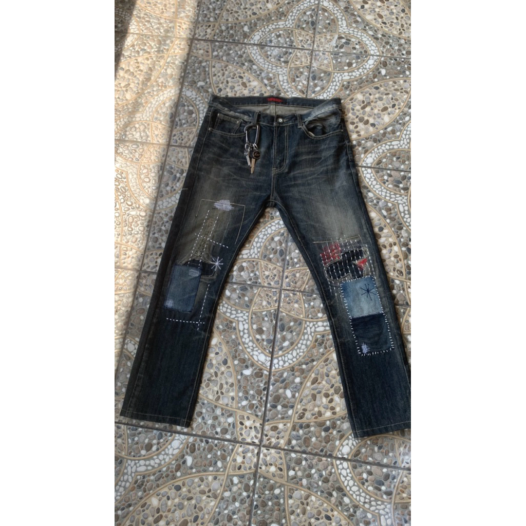 Sashiko denim pants