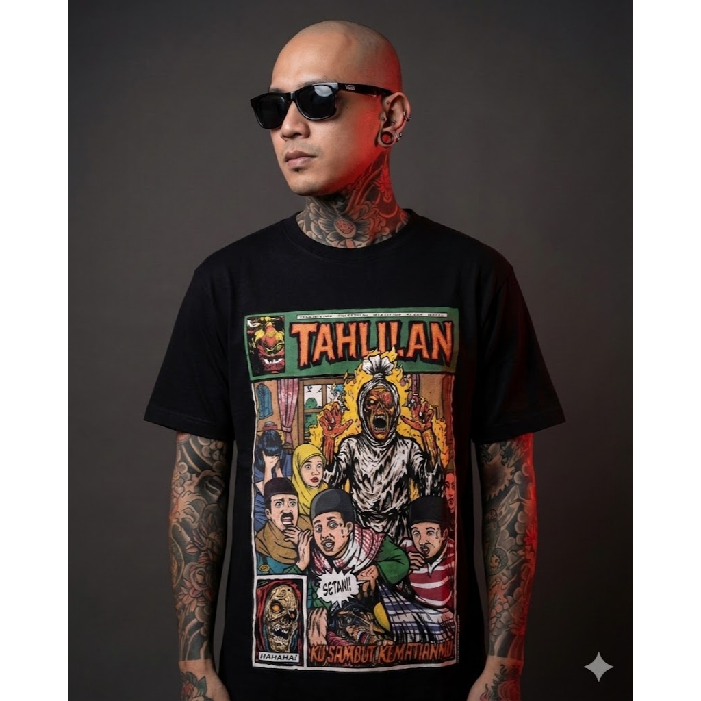 Metalgear Music 100% Cotton Baju Kaos     Tshirt Tahlilan - Setan Katun - Rilisan Metalgear S-XXL