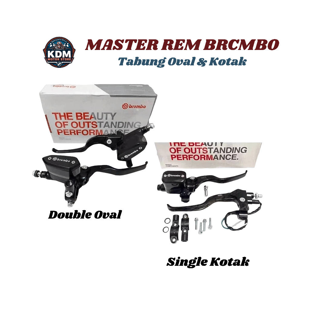KDM - Master Rem Tabung Oval & Kotak Universal Cocok Untuk Semua Motor | Master rem 1 Tabung | Maste