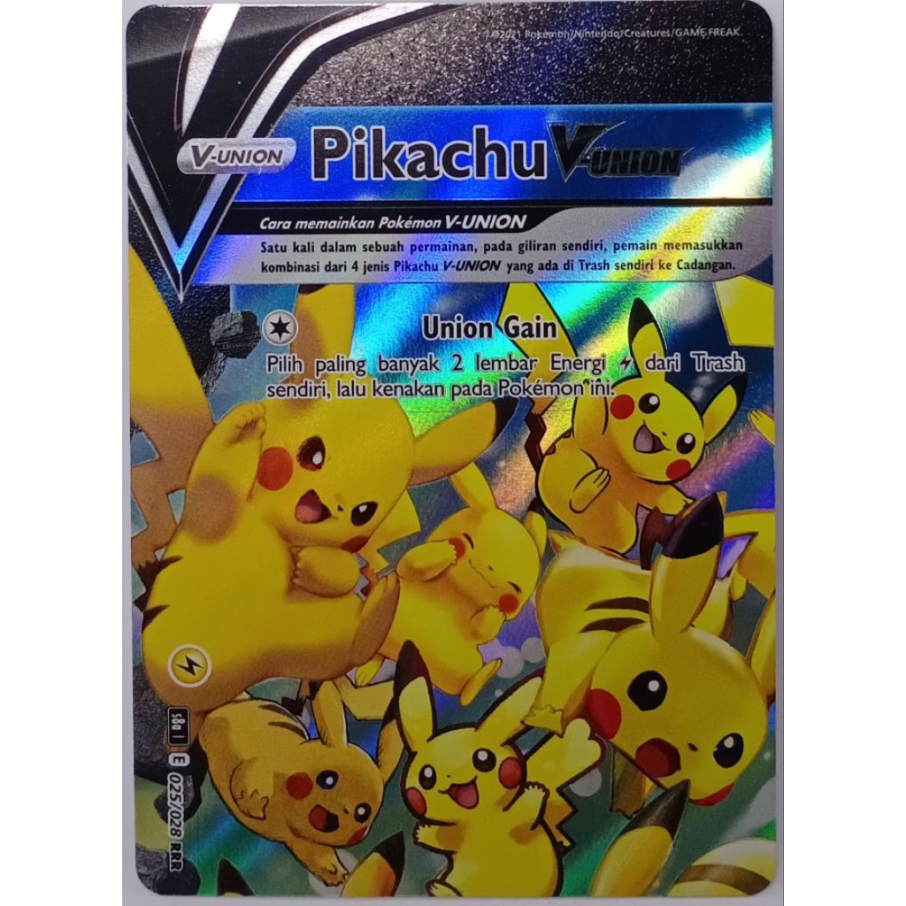 Kartu Pokémon Pikachu V-UNION 25th Anniversary – 025/028 RRR