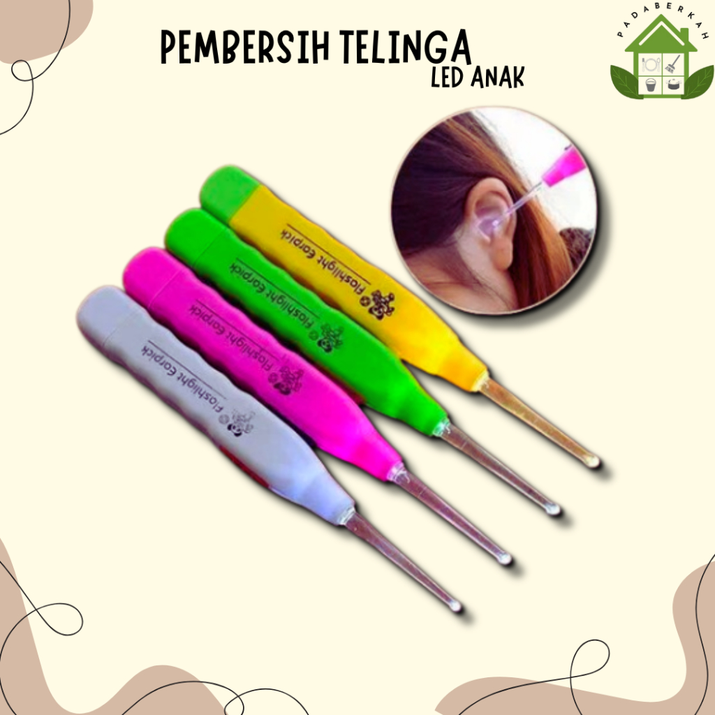 Pembersih Telinga Penggali Telinga Senter / Sendok Penggali Telinga Kartun LED