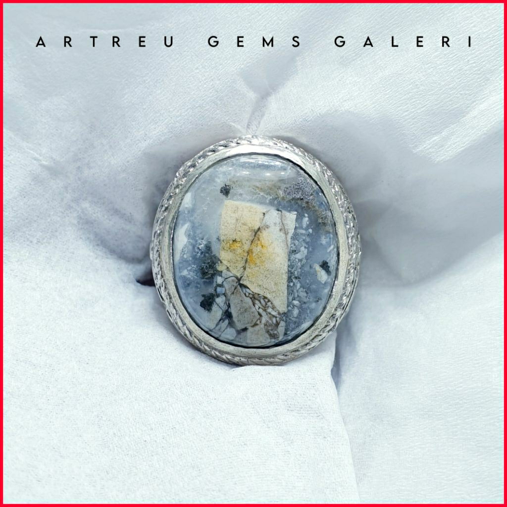 Batu Badar Perak | COD Bisa | Cincin Batu Akik Ring 5-10