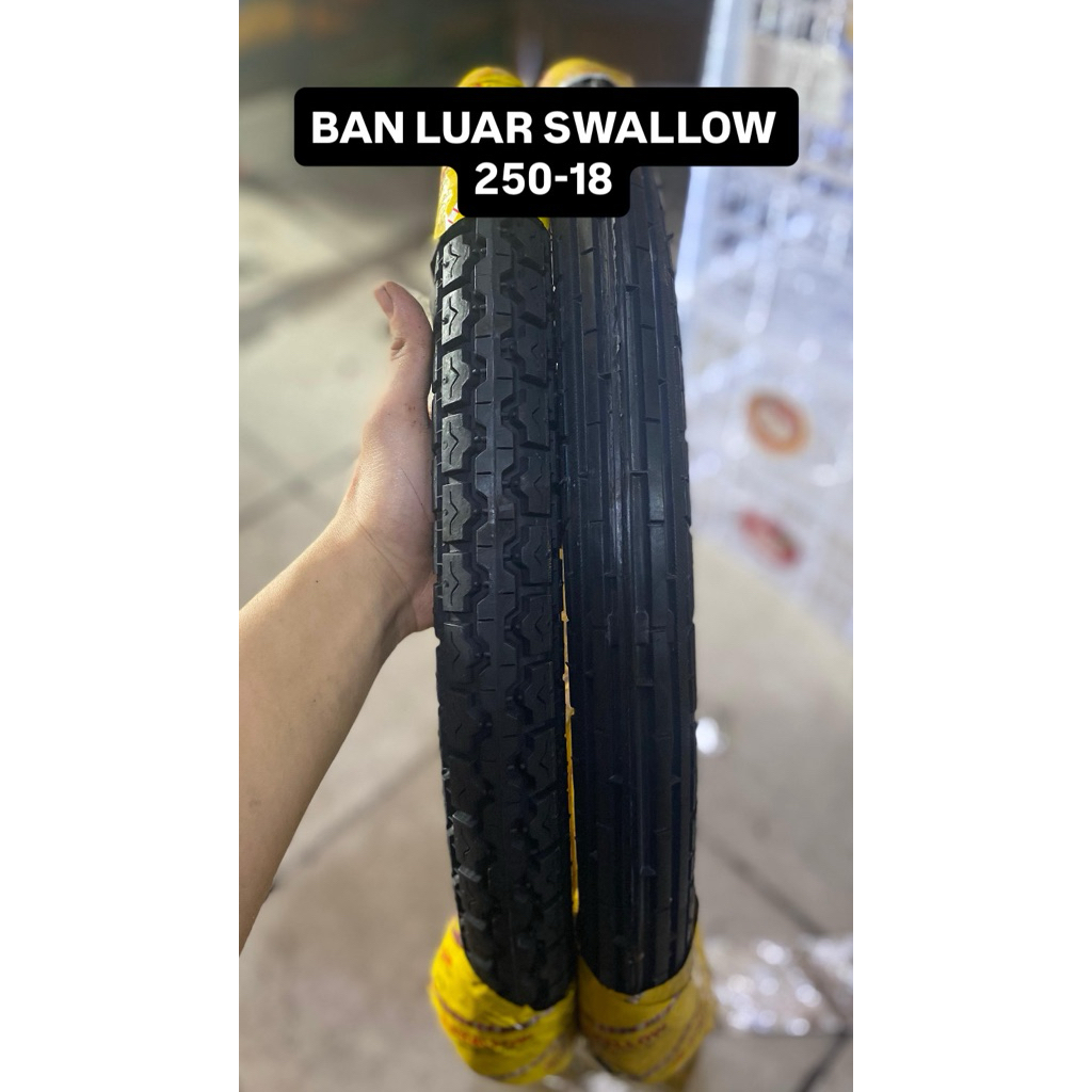 BAN LUAR SWALLOW 250 18 TRACKER ( PETAK TAHU ) SPRINTER ( LURUS )