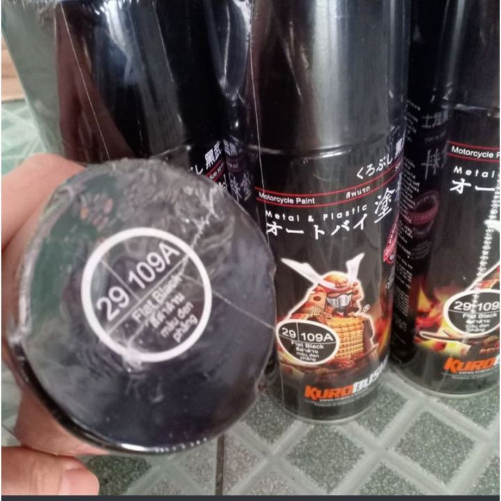 Pilok Pilox Cat Semprot Samurai Black Hitam 109A  Hitam Black Doff Flat Cat Semprot Samurai Paint