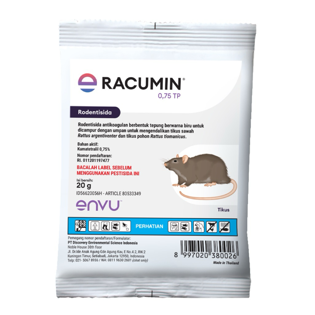 Rodentisida RACUMIN 0,75 TP 20 gr